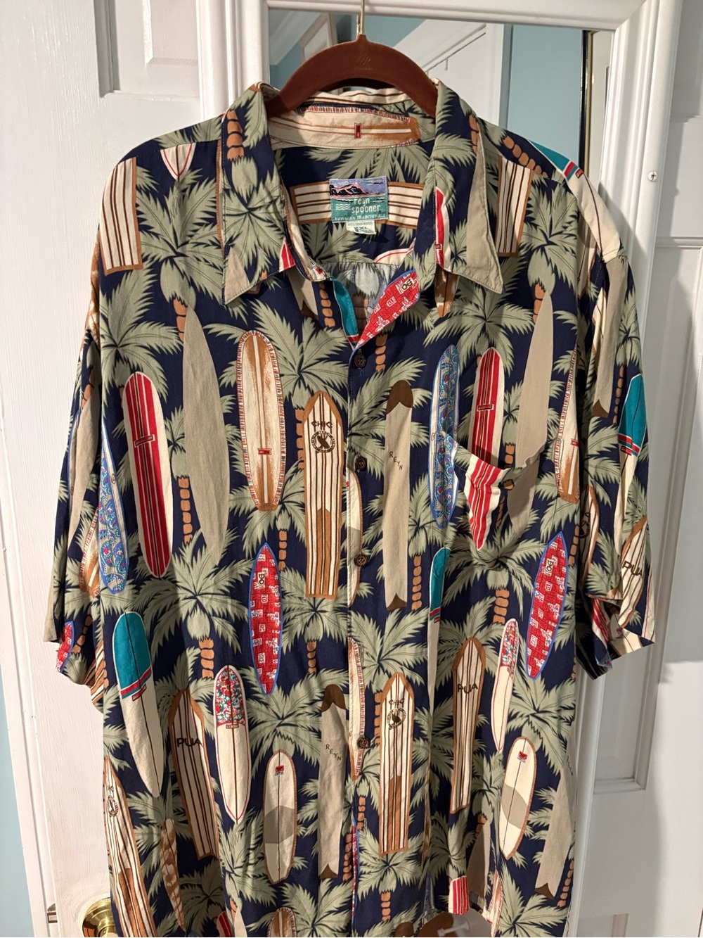 Vintage reyn spooner 🏄 motif Hawaiian shirt 100%rayon XXL